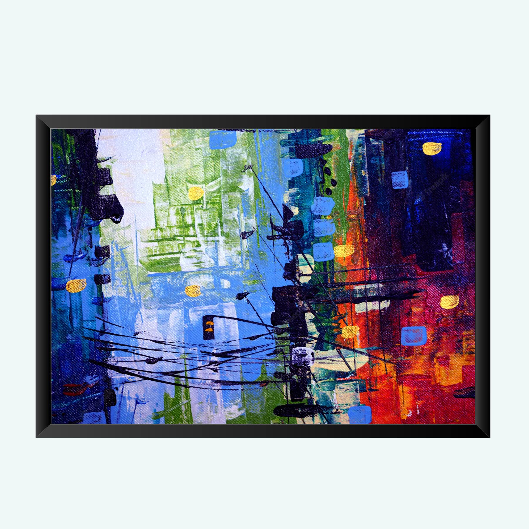 NOKKES Digital art painting with Photo Frame Home Bedroom Living room office Photo Frame Size 8X12 In_21