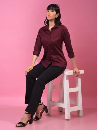 Bold Maroon Shirt– Elevate Your Outdoor Style-M / Maroon