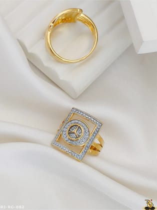 Shining Luxury mercedes the Gold-Plated most trending and unique ring-RG-082-18