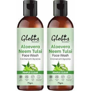 GLOBUS NATURALS Aloe Vera Neem Tulsi Pimple Clear Face Wash 150g