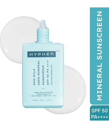 Hyphen SPF 50 Sunscreen Cream For All Skin Type ( Pack of 1 )