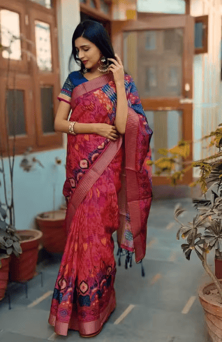 Paithani Cotton Silk Saree with Tassels Paithani Saree for Weddings and Functions Tassel Border Cotton Silk Saree Handloom Inspired Paithani Saree Party Wear Paithani Saree in Cotton Silk Indian Traditional Paithani Saree with Tassels