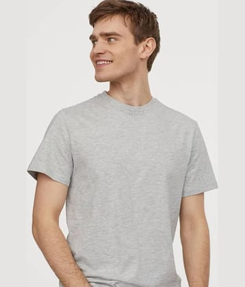 Promount Men Polyester Regular Fit Solid T-Shirt ( Grey )