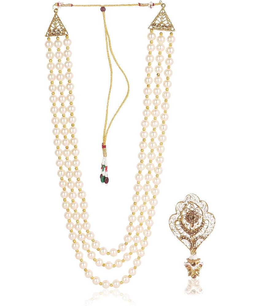 Wedding Groom Mala & Brooch Set for Men