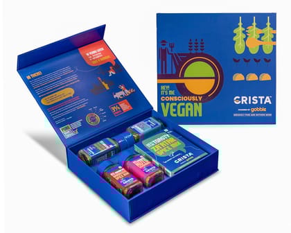 CRISTA Conciously Vegan Seasonings Gift Box - Festive Gift|Pure Spice Gifting, 295 gm - Box of 5