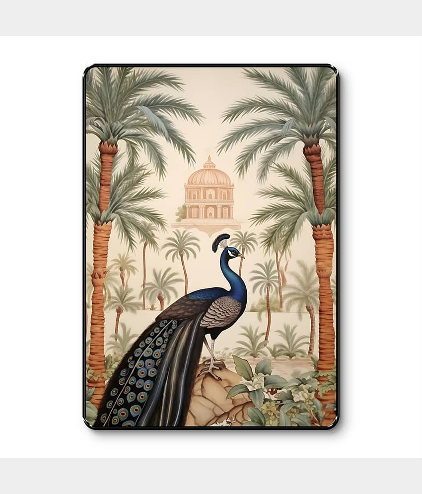 Royal Peacock Wall Art with Palm Trees | Palace UV Print
