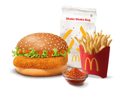 Korean Mc Spicy Paneer Burger + Korean Shake Shake Fries (M)