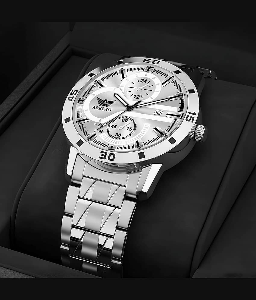 Abrexo Silver Stainless Steel Analog Men's Watch