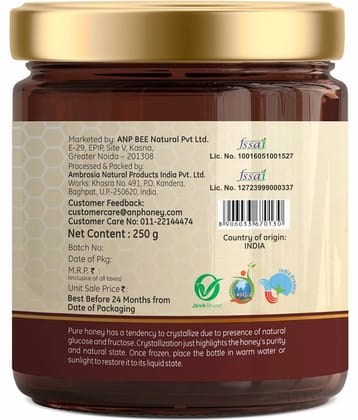 ANP BEE Raw Unpasteurized Honey Certified Organic 250 g