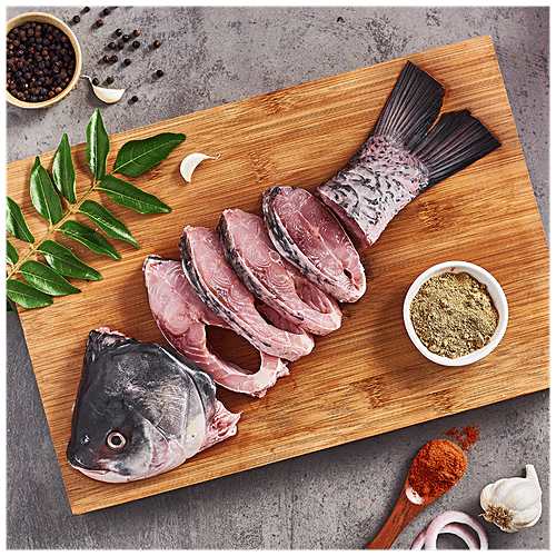 Fresho Catla Fish - Steaks, Fresh & Flavourful, 250 g