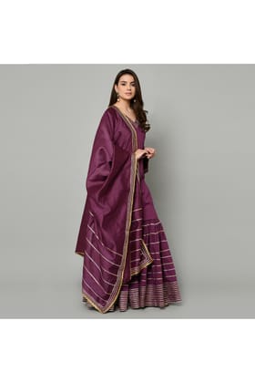 PURPLE SHARARA SET OF 3-XL
