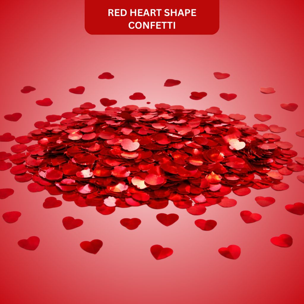 Red Heart Shape Confetti - Party and Festive Needs | Buy online on ZillyBuy