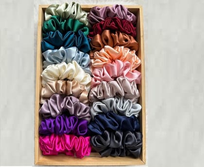 SIMMI Classic Satin Silk Scrunchies For Women And Girls Set Of 12 Scrunchie for Less Hair fall Hairbands Rubber Band Scrunchies For Girls Best Gift For Mom, Sister And Girlfriend SIMMI Classic Satin Silk Scrunchies For Women And Girls Set Of 12 Scrunchie