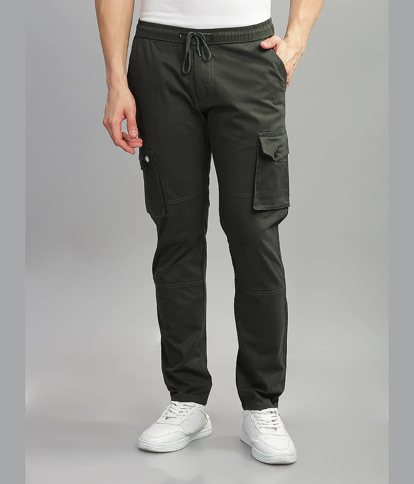 Paul Street Slim Flat Men's Cargos - Dark Grey ( Pack of 1 )