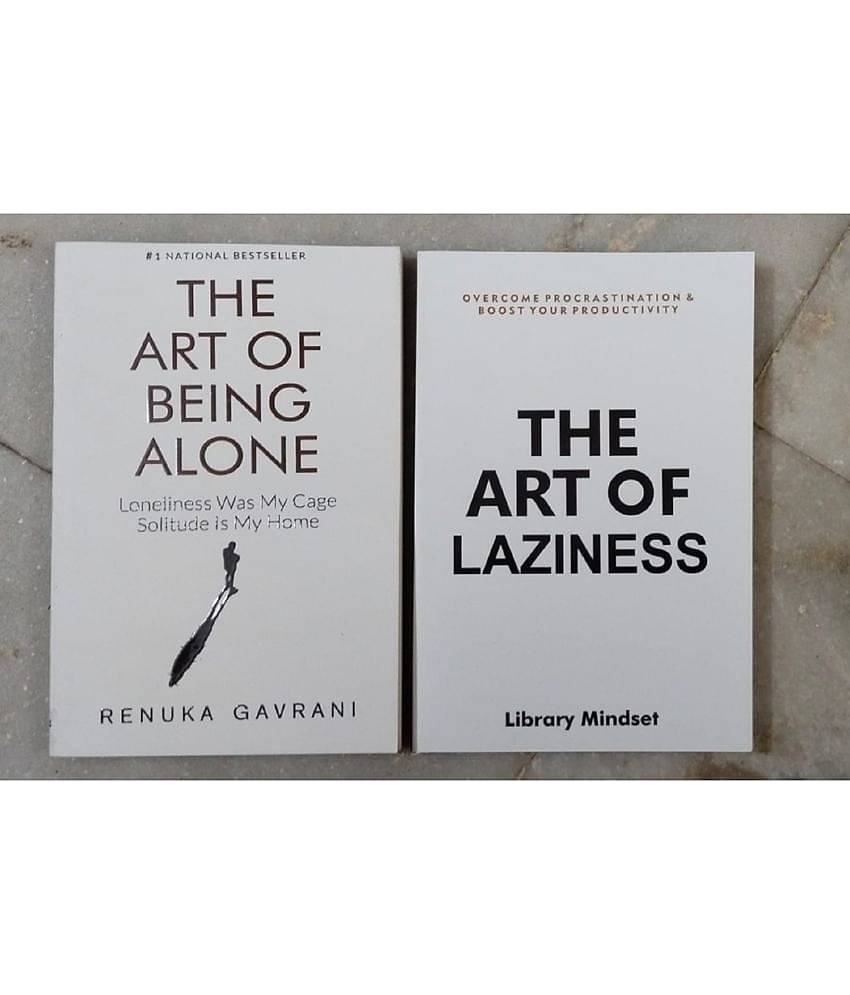 Combo OF 2 Pack The Art Of Being Alone + The Art of Laziness Paperback , English , By Library Mindset