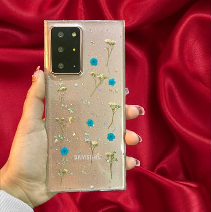 Real Cosmos Floral Glitter Cover-Samsung Galaxy S21 Plus