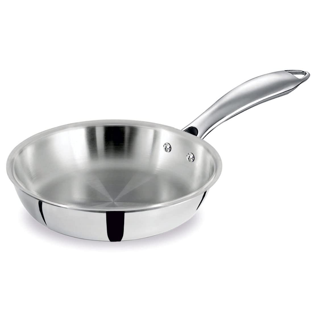BALTRA Triply Stainless Steel Fry Pan (Induction Friendly) Silver, 24 cm
