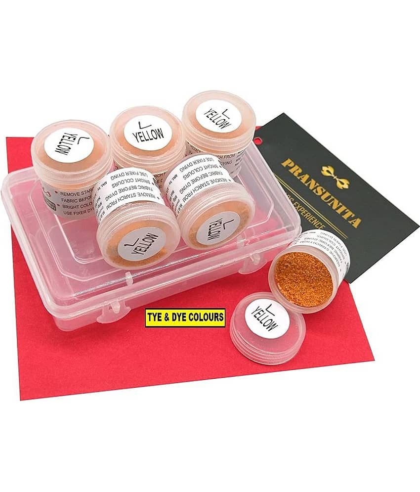PRANSUNITA Other Tie & Dye Textile Pigment Powder Colors ( Pack of 6 )