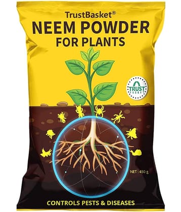 TrustBasket Neem Cake Powder Organic Fertilizer and Pest Repellent for Plants (450 GMS)