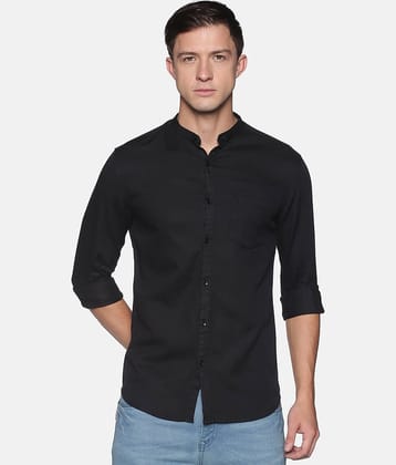 Showoff Cotton Blend Slim Fit Men's Casual Shirt - Black ( Pack of 1 )