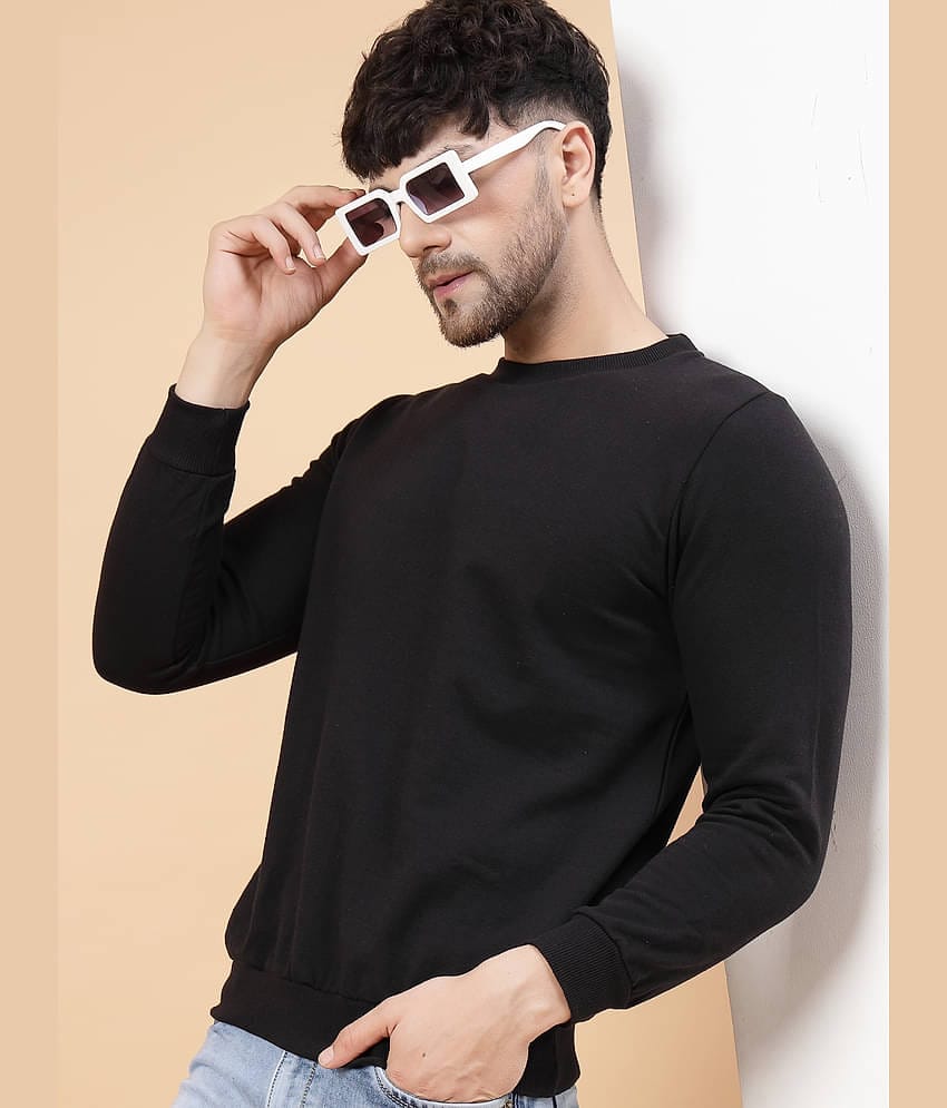 Rigo Cotton Round Neck Men's Sweatshirt - Black ( Pack of 1 )