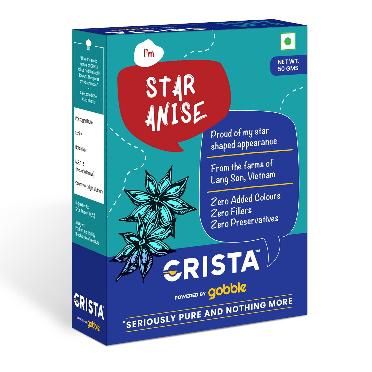 CRISTA Star Anise, 50 gm