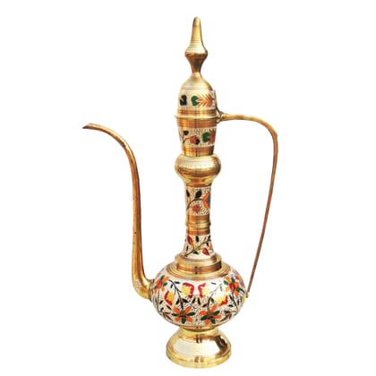 Brass Ornamental Surahi Aftaba � Classic Vintage Showpiece, Height : 36 Inch (FMAS349 B)