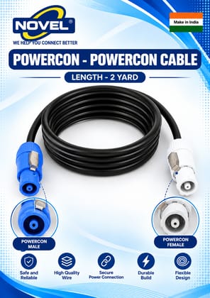 NOVEL POWERCON - POWERCON CABLE 2 YARD NOVEL POWERCON - POWERCON CABLE 2 YARD