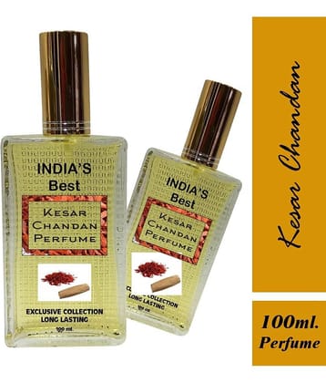 INDRA SUGANDH BHANDAR Attar Kesar Chandan Perfume Spray 100ml. Natural Saffron Sandal Perfume For Men And Women