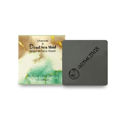 Arthlings Deep Detox Facial Bar for Men - Infused with Activated Charcoal & Dead Sea Mud for Clearer, Healthier Skin