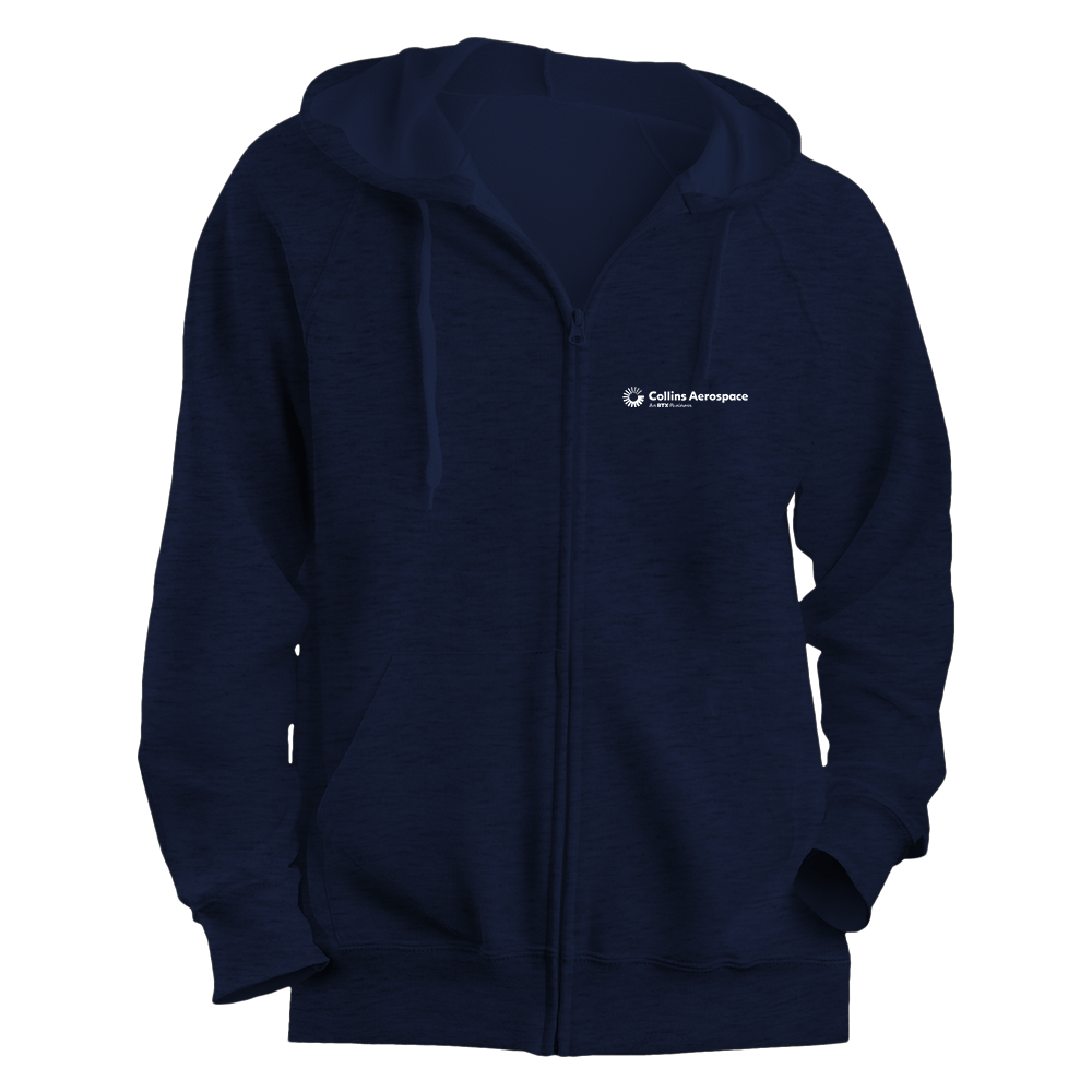 Hoodie with Zip-Navy Blue / Medium
