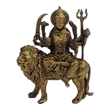Mini Brass Durga Ji Idol Statue for Car Dashboard & Gifting, Height : 1.5 Inch (BSMAS1922 B)
