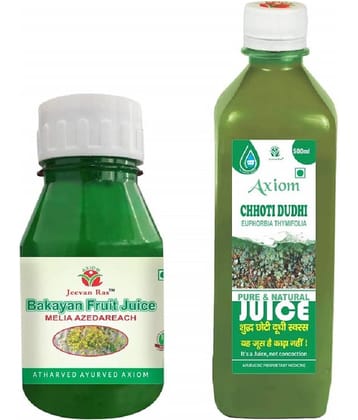 Axiom Ayurveda Bakayan Fruit Juice 200Ml + Chhoti Dudhi Juice(500Ml)