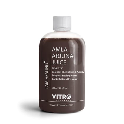 Vitro Amla Arjuna Juice 500ml | Arjuna Chaal & Amla for Cholesterol Care & Heart Health | Ayurvedic Blend that Supports Cardiovascular Health-1 Unit : ₹ 325 @ 19%