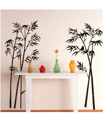 Print Mantras Two Black Tree Nature Sticker ( 130 x 165 cms )