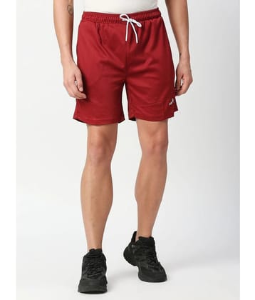 Fitz Red Polyester Mens Shorts ( Pack of 1 ) - None