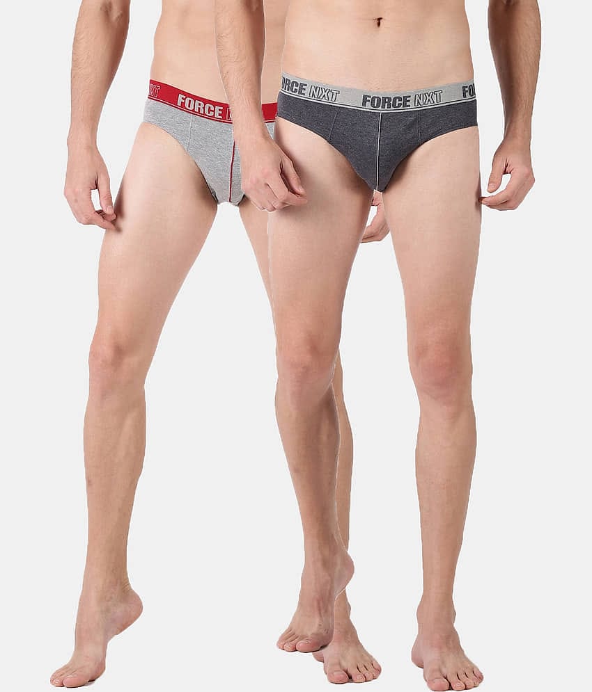 Force NXT Pack of 2 Cotton Briefs For Men's ( Multicolor )