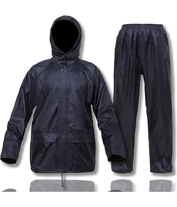 ATIPRIYA Polyester Raincoat Set - Black