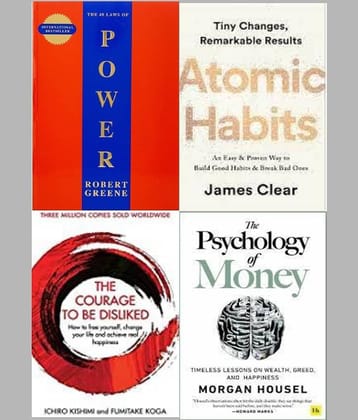 The 48 Laws Of Power + The Courage To Be Disliked + Atomic Habits + The Psychology of Money