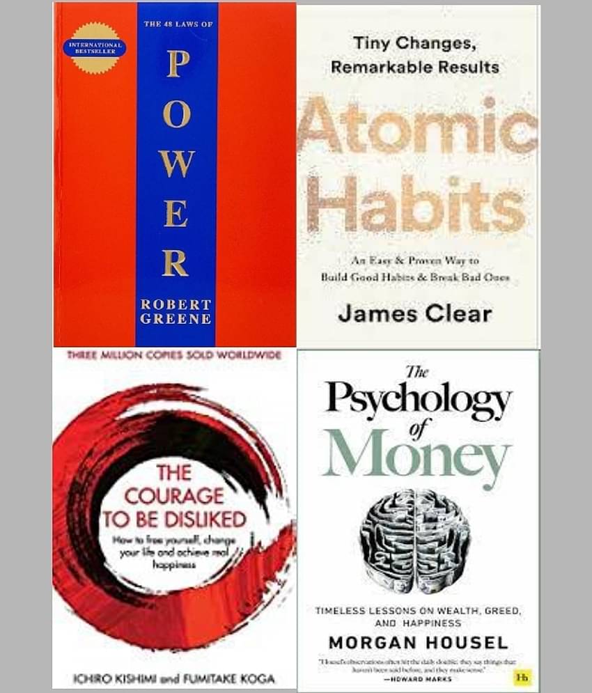 The 48 Laws Of Power + The Courage To Be Disliked + Atomic Habits + The Psychology of Money