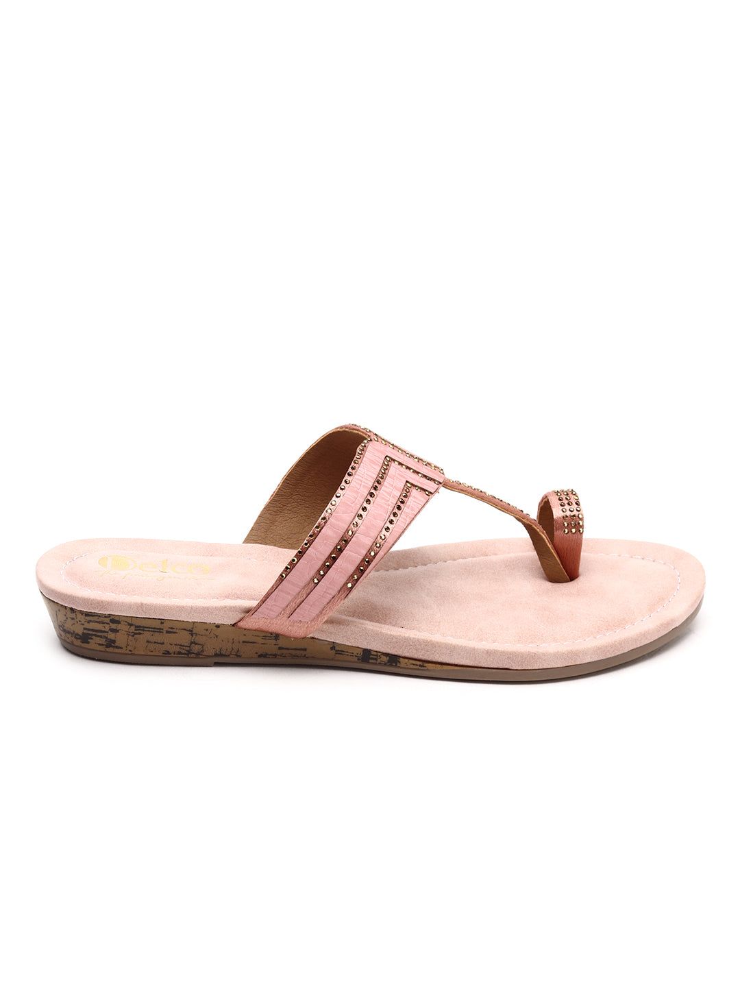 Comfy Flat Slip-On Chappals-38 / Peach