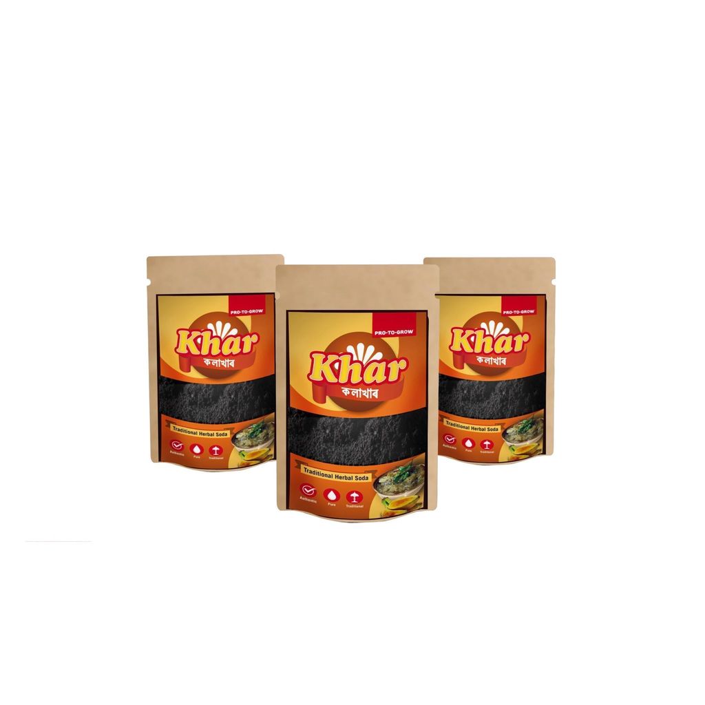 Pro To Grow Kolar Khar Bhim Banana Peel Powder 50g | Traditional Assamese Herbal Soda for All Age Groups | Ideal for Detoxification & Aids Digestion  (Pack of 3)