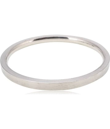 KESAR ZEMS White Stainless Steel Kada Bracelet for Men -B (Size:2.5 Inch)
