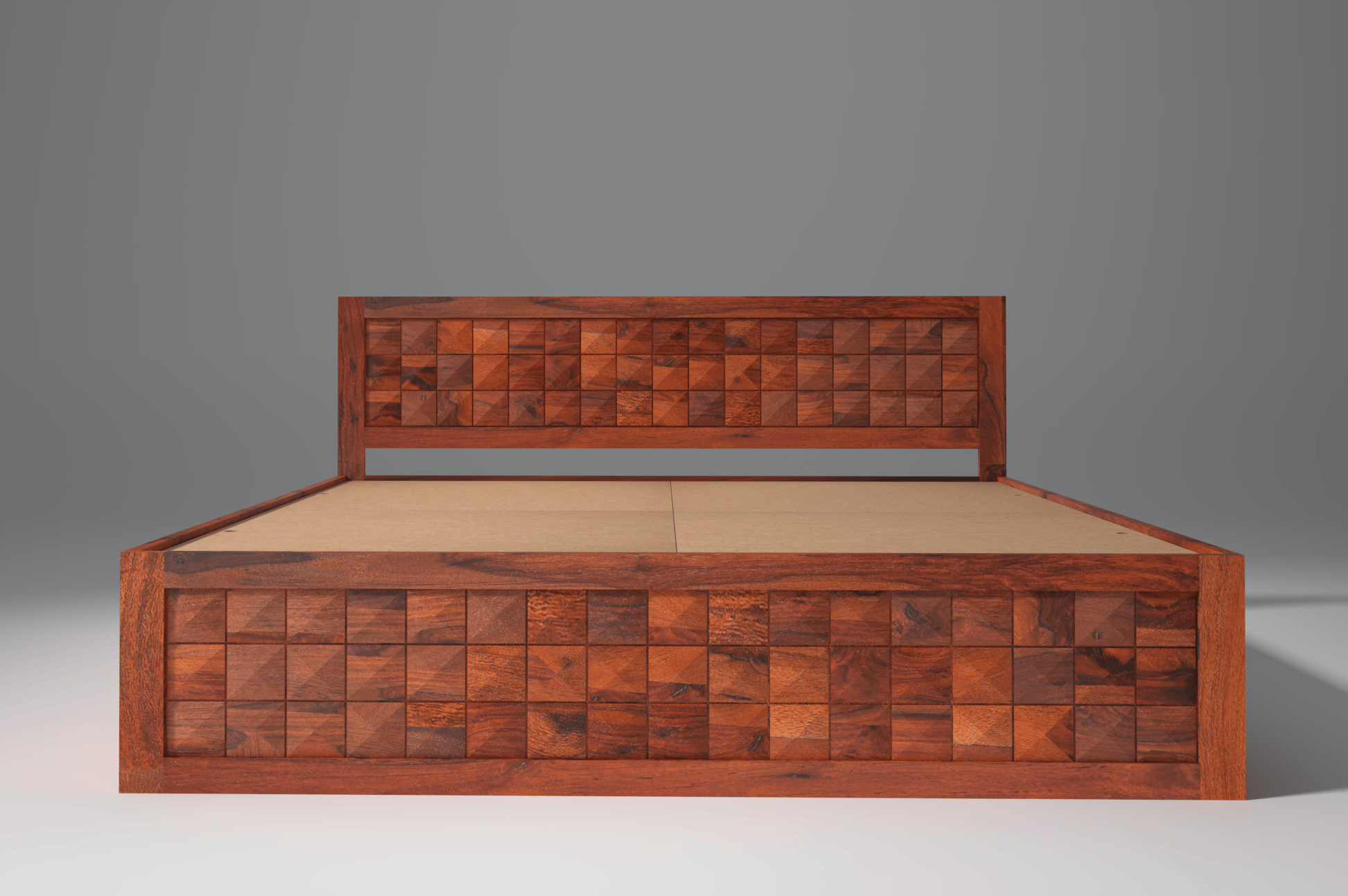 Wakeup India Pluto Sheesham Solid Wood King Size Bed with Storage | Rosewood Bedroom Double Cot | Noise Free | Zero Partner Disturbance (Compartment-4, Size-78x72 Inches, Dark Brown)
