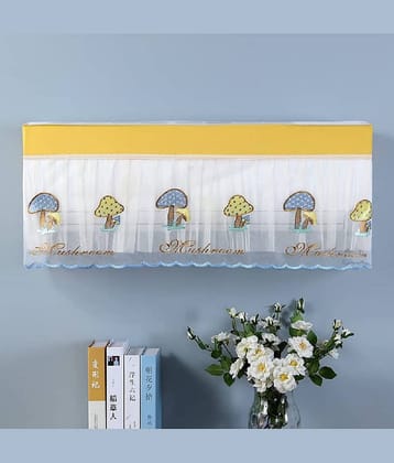 Sahaj Creation Single Poly-Cotton Yellow AC Cover for 1.5 Ton Split AC