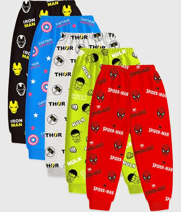 Kuchipoo Pack of 5 Boys Cotton Blend Trackpant ( Multicolor 9 )