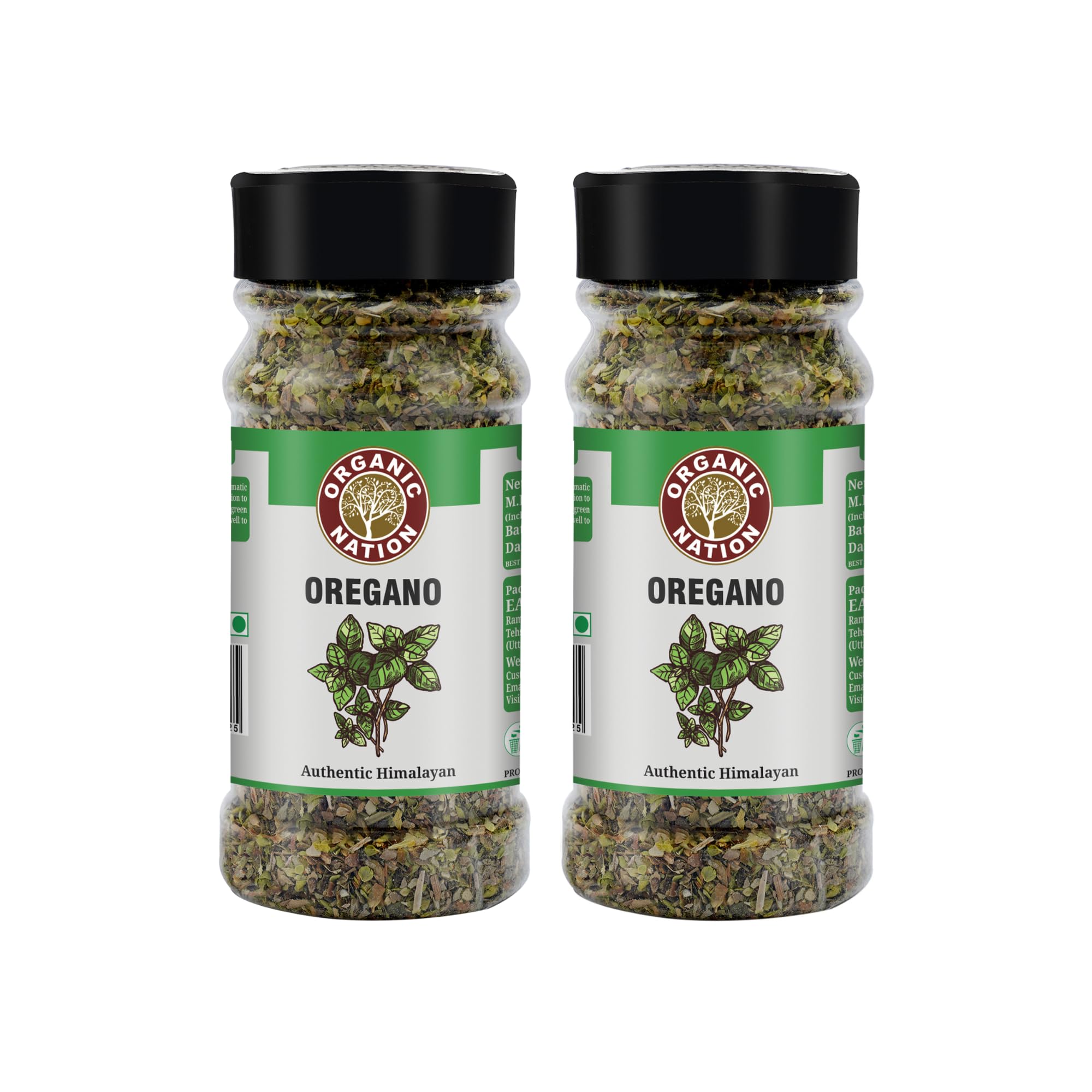 Organic Nation Oregano 50g (pack of 2) | Dried Oregano Leaves | Natural & Aromatic Herb | Perfect for Pizza, Pasta, Salads