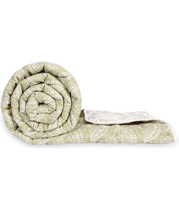 DIVINE CASA Microfiber Abstract Single Comforter ( 230 x 140 ) Pack of 1 - Beige
