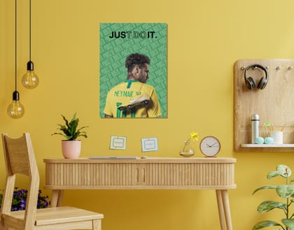 "Just Do It: Neymar"- Shiny & Sturdy Metallic Poster  Art That Pops & Sticks-A3