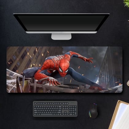 Spiderman Mouse Pad (31 X 12 Inches) - Gaming Mouse Pad | Rubber Base Desk Mat